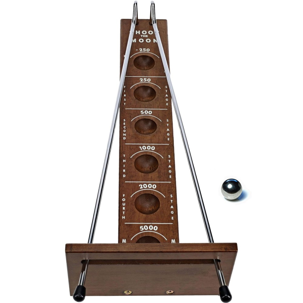 WE Games Shoot The Moon Game, Large 17.5 inch Size, Walnut Wood Stain, Retro Games for Adults, Classic Table Top Board Game WE Games Shoot The Moon Game, Large 17.5 inch Size, Walnut Wood Stain, Retro Games for Adults, Classic Table Top Board Game