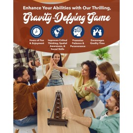WE Games Shoot The Moon Game, Large 17.5 inch Size, Walnut Wood Stain, Retro Games for Adults, Classic Table Top Board Game WE Games Shoot The Moon Game, Large 17.5 inch Size, Walnut Wood Stain, Retro Games for Adults, Classic Table Top Board Game