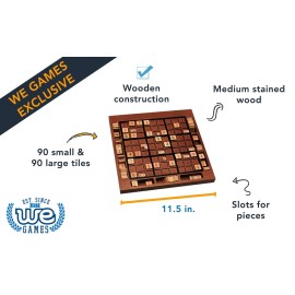 WE Games Wooden Sudoku Board with Storage Slots in Medium Stain - 11.5 in. WE Games Wooden Sudoku Board with Storage Slots in Medium Stain - 11.5 in.
