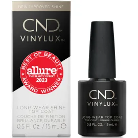 CND Vinylux Long Wear Shine Top Coat, Quick Drying Formula, Easy to Remove, 0.5 Fl Oz