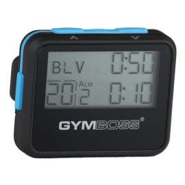 Gymboss Interval Timer and Stopwatch - Black/Blue SOFTCOAT Gymboss Interval Timer and Stopwatch - Black/Blue SOFTCOAT