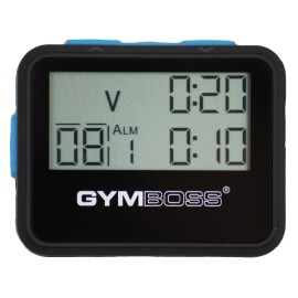 Gymboss Interval Timer and Stopwatch - Black/Blue SOFTCOAT Gymboss Interval Timer and Stopwatch - Black/Blue SOFTCOAT