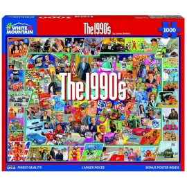 White Mountain Puzzles The 1990s - 1000 Piece Jigsaw Puzzle White Mountain Puzzles The 1990s - 1000 Piece Jigsaw Puzzle