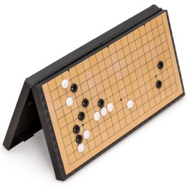Yellow Mountain Imports Magnetic Go Game Set with Single Convex Magnetic Plastic Stones and Go Board, 11-inch Yellow Mountain Imports Magnetic Go Game Set with Single Convex Magnetic Plastic Stones and Go Board, 11-inch