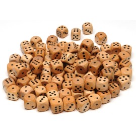 WE Games Wooden Dice Set with Rounded Corners - Pack of 100 Bulk Dice, 16mm Dice, Black Pips for Board Games, Gaming Dice Sets, Standard 6 Sided Dice Set for Adults WE Games Wooden Dice Set with Rounded Corners - Pack of 100 Bulk Dice, 16mm Dice, Black Pips for Board Games, Gaming Dice Sets, Standard 6 Sided Dice Set for Adults