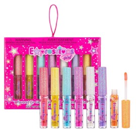 7pc Fruity Flavored Lip Gloss Set - Lip Gloss in Assorted Fruity Flavors, Non Toxic Makeup for Kids & Teens 7pc Fruity Flavored Lip Gloss Set - Lip Gloss in Assorted Fruity Flavors, Non Toxic Makeup for Kids & Teens