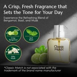 PB ParfumsBelcam Classic Match Green Eau De Toilette Spray for Men - Fresh Chypre Cologne, Bergamot, Basil, Musk, Long-Lasting Masculine Fragrance, Signature Scent - 2.5 Fl Oz PB ParfumsBelcam Classic Match Green Eau De Toilette Spray for Men - Fresh Chypre Cologne, Bergamot, Basil, Musk, Long-Lasting Masculine Fragrance, Signature Scent - 2.5 Fl Oz