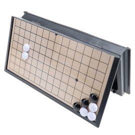 Travel Magnetic Go Game Set - 8 inch Travel Games for Adults, Magnetic, Go Game Board Set, Pocket Game for Vacation, Portable Size