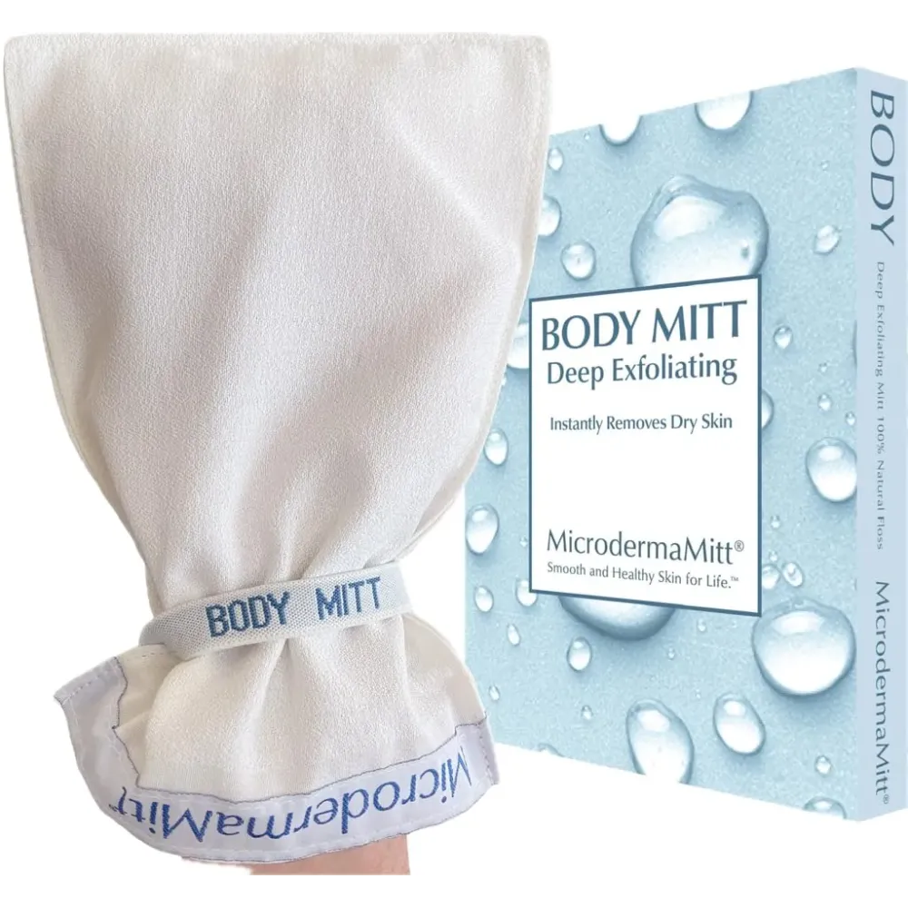 MicrodermaMitt Deep Exfoliating Mitt for Shower - Premium Dead Skin Remover & Exfoliator Body Scrubber - Turkish Kese Glove for Keratosis Pilaris - Natural Skin Care for Smooth, Radiant Results MicrodermaMitt Deep Exfoliating Mitt for Shower - Premium Dead Skin Remover & Exfoliator Body Scrubber - Turkish Kese Glove for Keratosis Pilaris - Natural Skin Care for Smooth, Radiant Results
