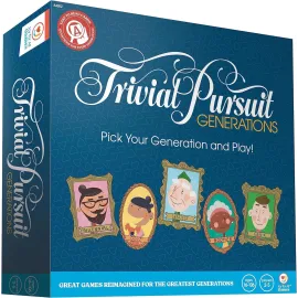 Joy for All Trivial Pursuit Generations - Trivia for Seniors - Cognitive Thinking Game - Big Easy to Read Cards for Low Vision - Fill-in-the-Blank Trivia Cards - Memory Board Game Activity for Elderly Joy for All Trivial Pursuit Generations - Trivia for Seniors - Cognitive Thinking Game - Big Easy to Read Cards for Low Vision - Fill-in-the-Blank Trivia Cards - Memory Board Game Activity for Elderly