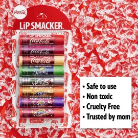 Lip Smacker Coca-Cola Flavored Balm, 8 Count, Flavors Coke, Cherry Vanilla Sprite, Root Beer, Orange Fanta, Grape Strawberry Fanta Lip Smacker Coca-Cola Flavored Balm, 8 Count, Flavors Coke, Cherry Vanilla Sprite, Root Beer, Orange Fanta, Grape Strawberry Fanta