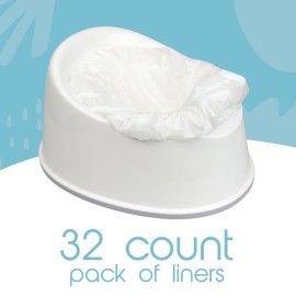 TidyTots Disposable Potty Chair Liners for Potty Training Toddlers | Value Pack of 32 Disposable Potty Liners for Toddlers | Portable Potty Chair Refill Pack TidyTots Disposable Potty Chair Liners for Potty Training Toddlers | Value Pack of 32 Disposable Potty Liners for Toddlers | Portable Potty Chair Refill Pack