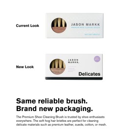 Jason Markk Delicates Shoe Cleaning Brush, Soft Brisltes & Walnut Wood, Sneaker Care, Extra Gentle, Ideal for Footwear, Safe for Leather, Suede, Nubuck, Cotton, Knits Jason Markk Delicates Shoe Cleaning Brush, Soft Brisltes & Walnut Wood, Sneaker Care, Extra Gentle, Ideal for Footwear, Safe for Leather, Suede, Nubuck, Cotton, Knits