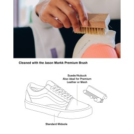 Jason Markk Delicates Shoe Cleaning Brush, Soft Brisltes & Walnut Wood, Sneaker Care, Extra Gentle, Ideal for Footwear, Safe for Leather, Suede, Nubuck, Cotton, Knits Jason Markk Delicates Shoe Cleaning Brush, Soft Brisltes & Walnut Wood, Sneaker Care, Extra Gentle, Ideal for Footwear, Safe for Leather, Suede, Nubuck, Cotton, Knits