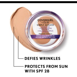 Covergirl Simply Ageless Instant Wrinkle Defying Foundation, 245 Warm Beige, 0.4 Oz (Packaging May Vary) Covergirl Simply Ageless Instant Wrinkle Defying Foundation, 245 Warm Beige, 0.4 Oz (Packaging May Vary)