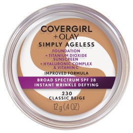COVERGIRL & Olay Simply Ageless Instant Wrinkle-Defying Foundation, Classic Beige, 0.4 Fl Oz (Pack of 1) COVERGIRL & Olay Simply Ageless Instant Wrinkle-Defying Foundation, Classic Beige, 0.4 Fl Oz (Pack of 1)