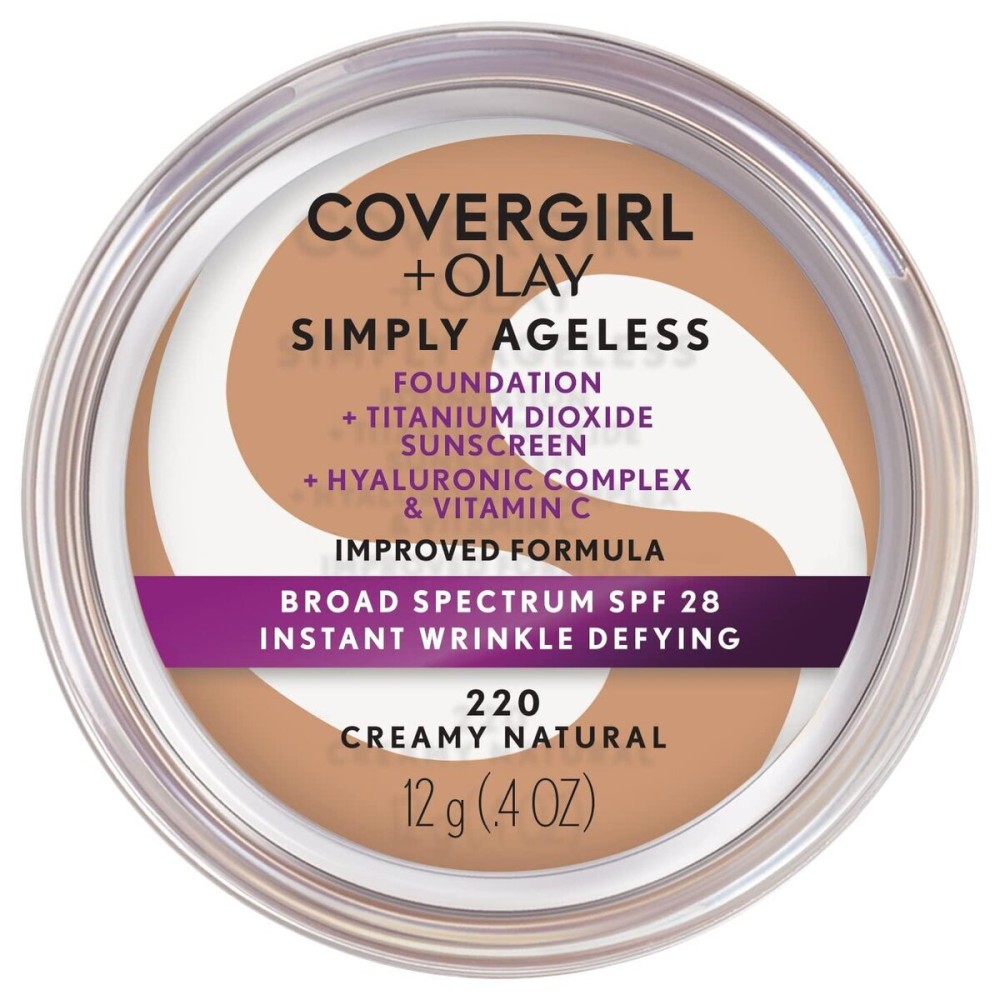 COVERGIRL & Olay Simply Ageless Instant Wrinkle-Defying Foundation, Creamy Natural 0.44 Fl Oz (Pack of 1) COVERGIRL & Olay Simply Ageless Instant Wrinkle-Defying Foundation, Creamy Natural 0.44 Fl Oz (Pack of 1)