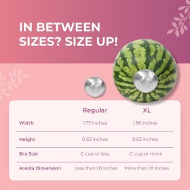 SILVERETTE The Original Silver Nursing Cups, Nipple Covers for Breastfeeding Essentials, Pure 925 Silver Nipple Shields for Breastfeeding Newborn, Lightweight Nursing Cups, Regular Size SILVERETTE The Original Silver Nursing Cups, Nipple Covers for Breastfeeding Essentials, Pure 925 Silver Nipple Shields for Breastfeeding Newborn, Lightweight Nursing Cups, Regular Size