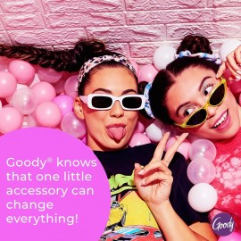 Goody Ouchless No Slip Hair Ties, 10 Ct, Black, 4MM Rubber Bands, SlideProof, Pain-Free Styling Accessories for Women & Men, Made for Long-Lasting Braids, Ponytails & More, All Hair Types