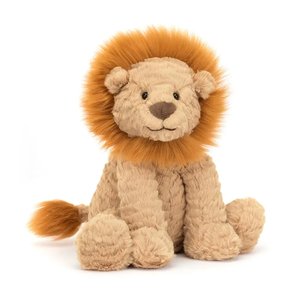 Jellycat Fuddlewuddle Lion Stuffed Animal, Medium 9 inches - Big Cat Plush Toy - Classic Children\'s Gift