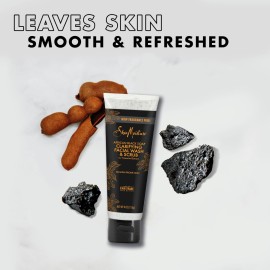 SheaMoisture Facial Wash and Scrub African Black Soap for Blemish Prone Skin to Clarify Skin 4 oz SheaMoisture Facial Wash and Scrub African Black Soap for Blemish Prone Skin to Clarify Skin 4 oz