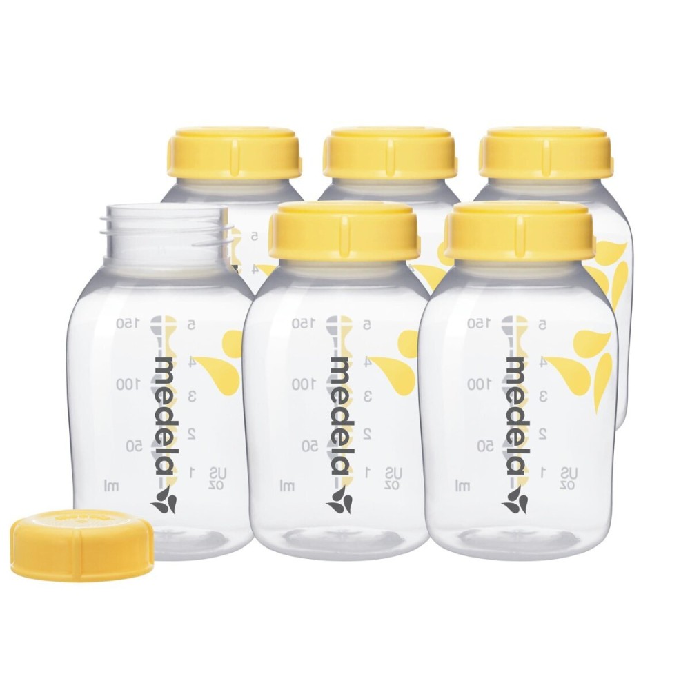 Medela Breast Milk Collection and Storage Bottles, BPA Free, 6 Pack, 5 Ounces, Compatible with Medela Breast Pumps Medela Breast Milk Collection and Storage Bottles, BPA Free, 6 Pack, 5 Ounces, Compatible with Medela Breast Pumps