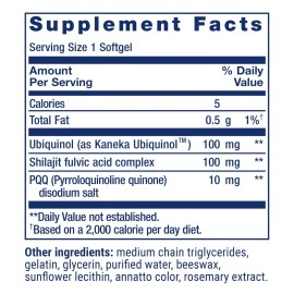 Life Extension Super Ubiquinol CoQ10 with PQQ, CoQ10, PQQ, shilajit, heart health, cellular energy support, 8x better absorption, gluten-free, 100 mg, 30 softgels Life Extension Super Ubiquinol CoQ10 with PQQ, CoQ10, PQQ, shilajit, heart health, cellular energy support, 8x better absorption, gluten-free, 100 mg, 30 softgels