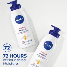 NIVEA Intense Healing Body Lotion for Dry Skin, 72-Hour Moisturizing Lotion with Deep Nourishing Serum and Provitamin B5, 16.9 Fl Oz Pump Bottle NIVEA Intense Healing Body Lotion for Dry Skin, 72-Hour Moisturizing Lotion with Deep Nourishing Serum and Provitamin B5, 16.9 Fl Oz Pump Bottle