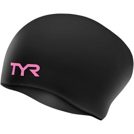 TYR Adult Long Hair Silicone Wrinkle Free Swim Cap for Braids, Dreadlocks, Streamlined Swim, Hair Protection TYR Adult Long Hair Silicone Wrinkle Free Swim Cap for Braids, Dreadlocks, Streamlined Swim, Hair Protection