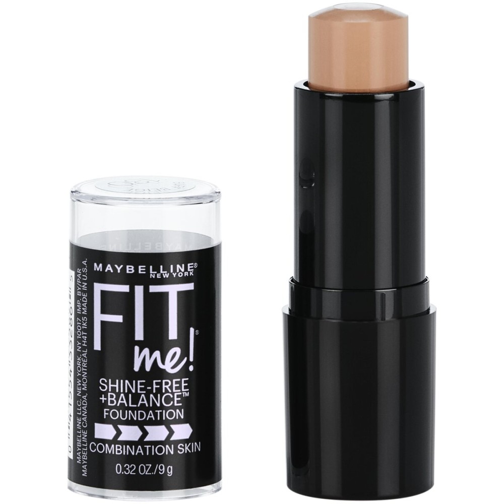Maybelline Fit Me Shine-Free + Balance Foundation Stick, Multi-Use Face Makeup and Contour Stick For Natural, Matte Coverage, Buff Beige, 1 Count Maybelline Fit Me Shine-Free + Balance Foundation Stick, Multi-Use Face Makeup and Contour Stick For Natural, Matte Coverage, Buff Beige, 1 Count