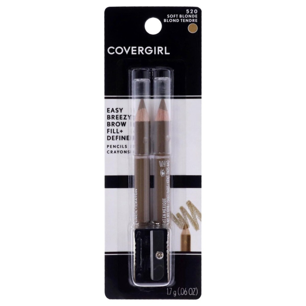 COVERGIRL - Easy Breezy Brow Fill + Define Brow Pencil, Sharpener Included, Long-Lasting, Deeply Pigmented, Blendable Formula, 100% Cruelty-Free COVERGIRL - Easy Breezy Brow Fill + Define Brow Pencil, Sharpener Included, Long-Lasting, Deeply Pigmented, Blendable Formula, 100% Cruelty-Free