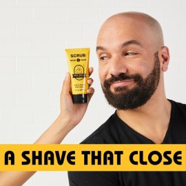 Bee Bald SCRUB Exfoliating Pre-Shave for Deep Cleans & Removing Pore Clogging Dirt, Oil & Dry Flaky Skin. Prepares You For a Super Close Shave, 3 Fl Oz