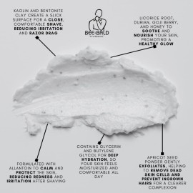 Bee Bald SCRUB Exfoliating Pre-Shave for Deep Cleans & Removing Pore Clogging Dirt, Oil & Dry Flaky Skin. Prepares You For a Super Close Shave, 3 Fl Oz