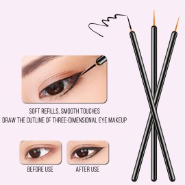 KINGMAS 100 Pack Eyeliner Brush, Disposable Ultra-fine Point Eyeliner Applicator Cosmetic Eye Wands Eye Liner Makeup Tool KINGMAS 100 Pack Eyeliner Brush, Disposable Ultra-fine Point Eyeliner Applicator Cosmetic Eye Wands Eye Liner Makeup Tool