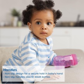 MAM Trainer Sippy Cup for Toddlers 1-3, 8 oz. Transition Drinking Cup with Extra-Soft Spout, Spill-Free Nipple, and Non-Slip Handles, for Girls 4+ Months, 1 Count MAM Trainer Sippy Cup for Toddlers 1-3, 8 oz. Transition Drinking Cup with Extra-Soft Spout, Spill-Free Nipple, and Non-Slip Handles, for Girls 4+ Months, 1 Count