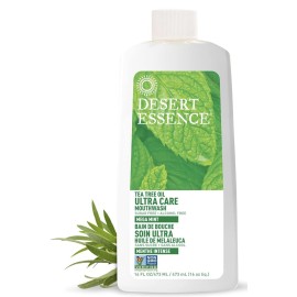 Desert Essence Natural Tea Tree Oil Ultra Care Mouthwash - Mega Mint - 16 Fl Oz - Freshens Breath - Defends Against Sugar Acids - Vitamin C - Soothes Gums - Whitening Floss - Removes Food Debris Desert Essence Natural Tea Tree Oil Ultra Care Mouthwash - Mega Mint - 16 Fl Oz - Freshens Breath - Defends Against Sugar Acids - Vitamin C - Soothes Gums - Whitening Floss - Removes Food Debris
