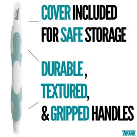 Trim Cuticle Pusher and Remover - Dual-Ended Cuticle Trimmer Tool for Manicures and Pedicures - Ergonomic Design with Non-Slip Grip - Nail Care Essential