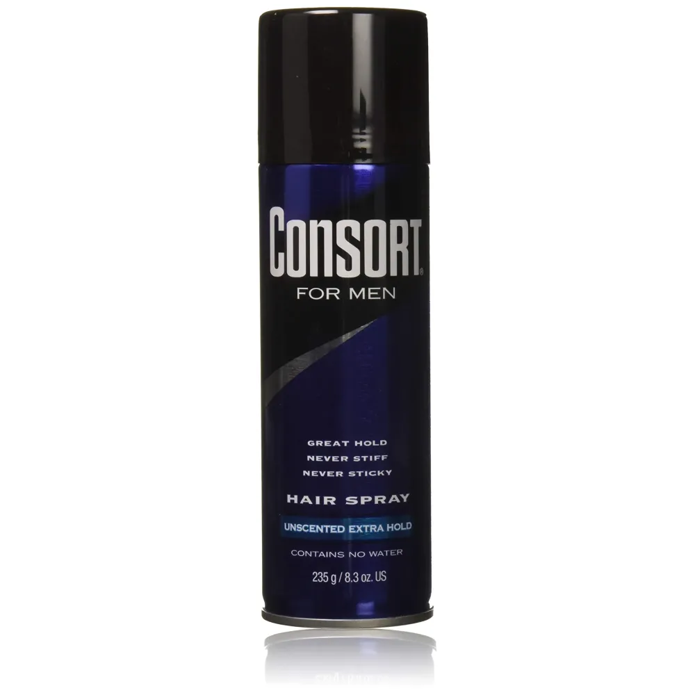 Consort For Men Hair Spray Unscented Extra Hold 8.30 oz (Pack of 3)