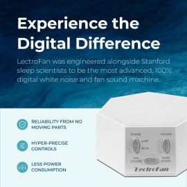 Adaptive Sound Technologies LectroFan Classic White Noise Machine - Compact Sleep Sound Machine for Bedroom, Travel, Study & More - 20 Non-Looping Fan & White Noise Variations - White Adaptive Sound Technologies LectroFan Classic White Noise Machine - Compact Sleep Sound Machine for Bedroom, Travel, Study & More - 20 Non-Looping Fan & White Noise Variations - White