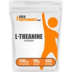 BulkSupplements.com L-Theanine Powder - L-Theanine Supplement, L-Theanine 200mg - Amino Amino Supplement, Pure & Gluten Free, 200mg per Serving, 100g (3.5 oz) (Pack of 1)