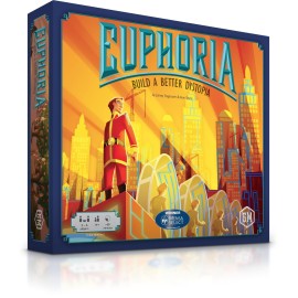 Stonemaier Games: Euphoria: Build a Better Dystopia (Base Game) | Competitive Dice Worker Placement Strategy Board Game | for Adults and Family | 2-6 Players, 60 Mins, Ages 14+