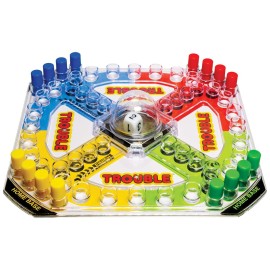 Classic Trouble with Retro Artwork and Pop-o-Matic Popper by Winning Moves Games USA, Designed for Kids, Ages 5+ Perfect For An Indoor Interactive Activity (1176), Extra Wide Classic Trouble with Retro Artwork and Pop-o-Matic Popper by Winning Moves Games USA, Designed for Kids, Ages 5+ Perfect For An Indoor Interactive Activity (1176), Extra Wide