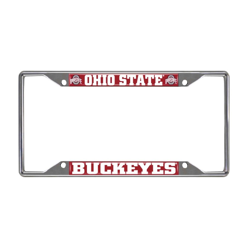 FANMATS 14871 NCAA Ohio State University Buckeyes Chrome License Plate Frame , 6.25x12.25 FANMATS 14871 NCAA Ohio State University Buckeyes Chrome License Plate Frame , 6.25x12.25