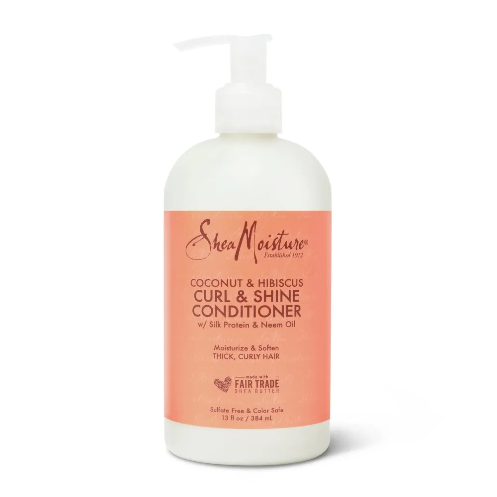 SheaMoisture Curl & Shine Conditioner Coconut & Hibiscus, for Thick, Curly Hair to Moisturize & Soften, 13 oz SheaMoisture Curl & Shine Conditioner Coconut & Hibiscus, for Thick, Curly Hair to Moisturize & Soften, 13 oz