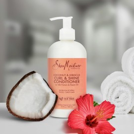 SheaMoisture Curl & Shine Conditioner Coconut & Hibiscus, for Thick, Curly Hair to Moisturize & Soften, 13 oz SheaMoisture Curl & Shine Conditioner Coconut & Hibiscus, for Thick, Curly Hair to Moisturize & Soften, 13 oz