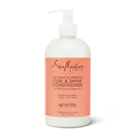 SheaMoisture Curl & Shine Conditioner Coconut & Hibiscus, for Thick, Curly Hair to Moisturize & Soften, 13 oz SheaMoisture Curl & Shine Conditioner Coconut & Hibiscus, for Thick, Curly Hair to Moisturize & Soften, 13 oz