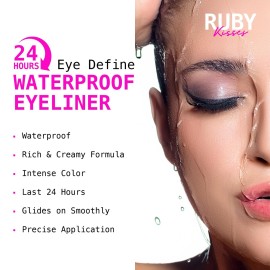 Ruby Kisses Pencil Eyeliner, Retractable Eyeliner, Waterproof, Smudge-Proof Eye Makeup, High Pigmented, 24H Long Lasting Eyepencil (White Out) Ruby Kisses Pencil Eyeliner, Retractable Eyeliner, Waterproof, Smudge-Proof Eye Makeup, High Pigmented, 24H Long Lasting Eyepencil (White Out)