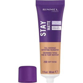 Rimmel London Stay Matte Liquid Mousse - 200 Soft Beige - Foundation, Lightweight, Shine Control, Oil-Free, 1oz Rimmel London Stay Matte Liquid Mousse - 200 Soft Beige - Foundation, Lightweight, Shine Control, Oil-Free, 1oz