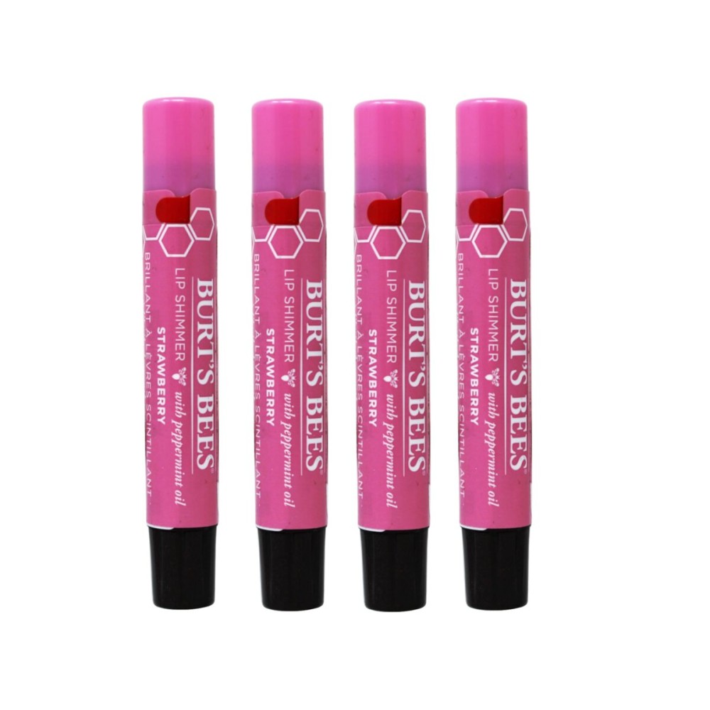 Burt\'s Bees Lip Shimmer Strawberry, 0.09 Ounce (Pack of 4) Burt\'s Bees Lip Shimmer Strawberry, 0.09 Ounce (Pack of 4)