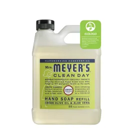 MRS. MEYER\'S CLEAN DAY Liquid Hand Soap Refill, Cruelty Free and Biodegradable Formula, Lemon Verbena Scent, 33 oz